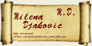 Milena Đaković vizit kartica